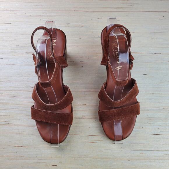 MARIELLA | Leather Strappy | Camel | Block Heel Sandals | Size 8 - Picture 2 of 7